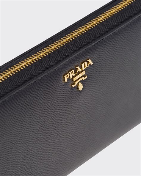 prada 1m0506 saffiano|Black Large Saffiano Leather Wallet .